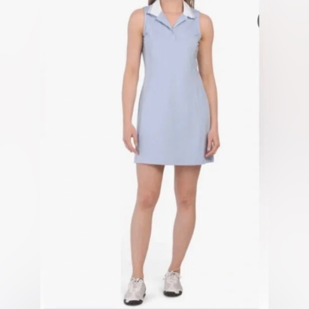 Tommy Bahama Racquet & Paddle Tennis Pickleball Dress Sz L Light Blue Polo
